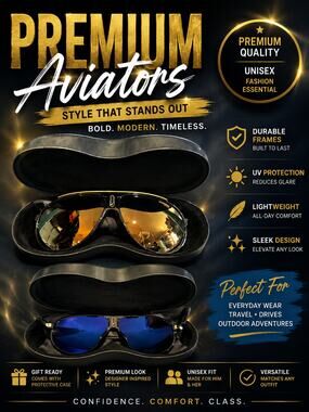 TJ071 Carrera Premium Aviators NEW in CASE